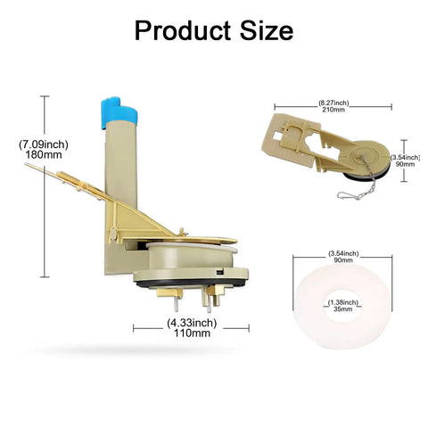 Premium Quality 3 Inch Flush Valve Replacement For One Piece Toilets With Slick Water Pressure Regulation And No Sweat DIY Swap For Toto And Home Plumbing