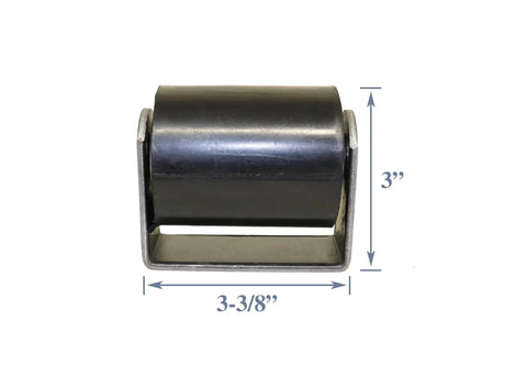 3 Inch Sliding Gate Top Guide Roller Pair With Weld On Mounting Bracket Hard Rubber Black For Smooth Gate Guidance No Bolts Required