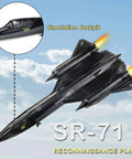 SR 71 US Air Force Reconnaissance Plane Building Toys Set With 183 Pieces Realistic WW2 Fighter Jet Model Kit with cockpit detail