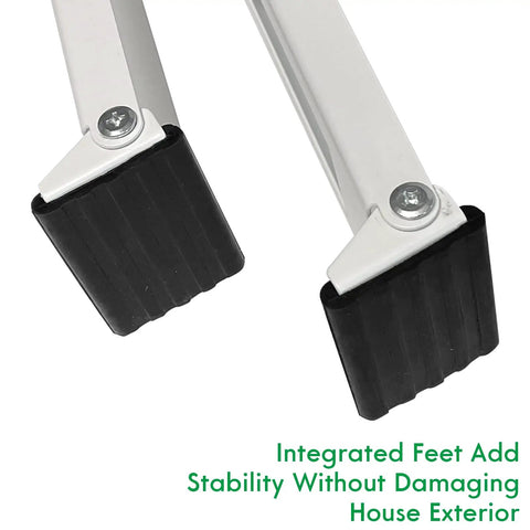 Integrated feet detail of Heavy Duty No Drill Window AC Bracket That Holds Up To 200 Lbs, showing rubber pads for stability.