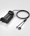 Rock Solid Wireless Barcode Scanner With Charging Stand, heavy duty charging dock with USB and serial cable for scanning device.