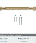 Ten Pack 5 Inch Satin Brass Cabinet Pulls Heavy Duty Brushed Brass Handles with screws for installation