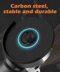 2 Pack M14 And 5/8-11 Thread Angle Grinder Flange Nuts With Quick Release on angle grinder, durable black finish, close-up view