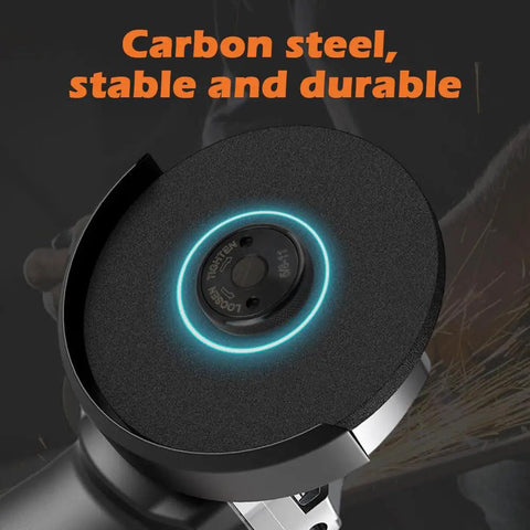 2 Pack M14 And 5/8-11 Thread Angle Grinder Flange Nuts With Quick Release on angle grinder, durable black finish, close-up view