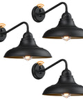 12 Inch Dusk To Dawn Outdoor Wall Sconces Set Of 3 Farmhouse Barn Lights For Porch And Entryways Exterior Wall Lighting Fixture Weatherproof Sensor Activated Night Lighting For Home Curb Appeal Ready
