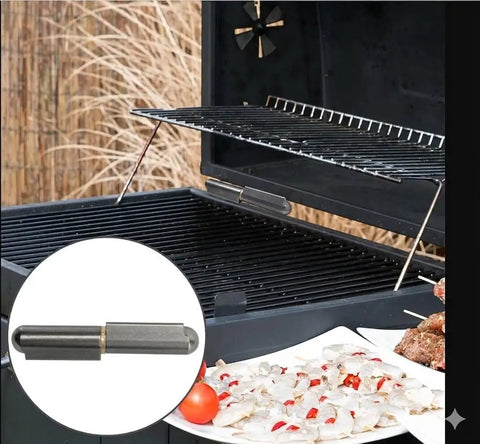 Heavy Duty Weld On Bullet Hinge For Gates And Machinery Tough As Nails Steel Construction With Smooth Brass Bushings and Optional Grease Zerks close-up view with grill.