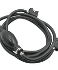 Five Sixteenth Inch Six And A Half Foot Fuel Line With Primer Bulb And Connectors For Yamaha Marine Outboard Engines And Fuel Tanks Ethanol Ready Low Permeation Rubber Hose Durable And Flexible coiled on white background