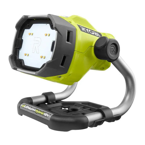Hybrid LED Work Light With Color Range 2700K To 5000K, 18V One Plus Compatible, durable aluminum body on rotating stand