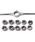 Horett Screw Thread Tap Die Set Hand Tool Kit With CNC Machined 60 Hrc Bearing Steel Fine Taper For Precise Manual Threading And Heavy Duty Repair Jobs That Really Pop Off., M6-M25 die set and holder