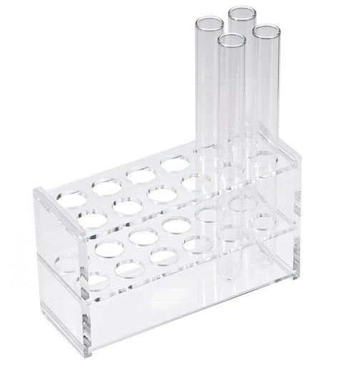Clear Acrylic Test Tube Rack With Twelve Sockets For 10ML Tubes Plastic Centrifuge Tube Holder Stand All In One Lab Organizer
