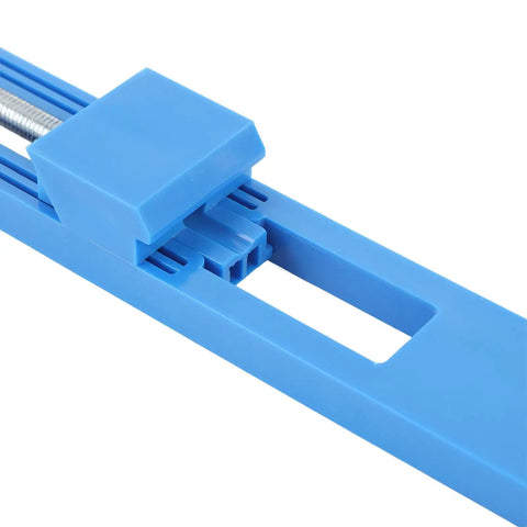 Close-up of Heavy Duty Circular Saw Base Guide Rail With Adjustable Clamp For 4 To 6 Inch Saws made of durable ABS plastic.