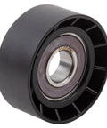 Serpentine Belt Idler Pulley Replacement For Jeep Cherokee Wrangler Renegade Voyager 200 500X Pacifica Explorer Edge ProMaster City And More Durable, Plug And Play Install, DIY Auto Part For Multiple Vehicles black pulley bearing close-up