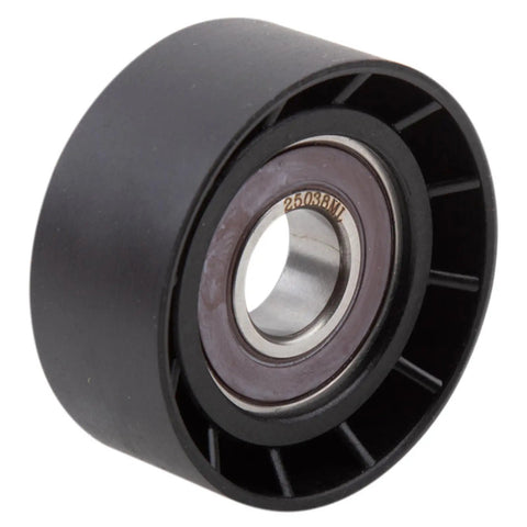 Serpentine Belt Idler Pulley Replacement For Jeep Cherokee Wrangler Renegade Voyager 200 500X Pacifica Explorer Edge ProMaster City And More Durable, Plug And Play Install, DIY Auto Part For Multiple Vehicles black pulley bearing close-up