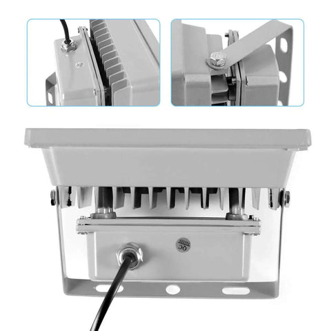 Back view of High Power 405nm UV Resin Curing Light For SLA DLP 3D Printers Handheld And DIY Enclosure Use with wiring details.