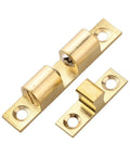 Rock Solid Double Adjustable Brass Ball Catch For Cabinet Doors And Cupboards, Gold Tone Roller Latch With Tension Spring