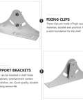 Heavy Duty Aluminum Alloy Shelf Brackets With Adjustable Mounting Clips For Floating Shelves In Silver Built To Last And Easy To Install