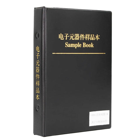 Black sample book for 0402 SMD Resistor Assortment Kit One Percent Precision With Eight Thousand Five Hundred Pieces Across One Hundred Seventy Values