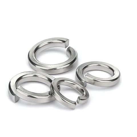316 Stainless Steel Spring Lock Washers Set For Bolts M1.6 To M30, Split Ring Elastic Washers, Vibration Proof Locking, Corrosion Resistant Marine Grade, Complete Sizes Kit Including M16 And 10 Pieces Heavy Duty, four split lock washers