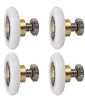 Shower Door Roller Set 25mm Twin Wheel Runners For 4 To 6mm Thick Doors Top And Bottom Replacement Parts White 4 Pack