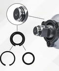 Close-up of 10 Sets 3/8 Inch And 10 Sets 1/2 Inch Impact Wrench Retaining Rings With O Rings Replacement Snap Clip Kit components.