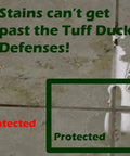 Tile with water showing effect of Hardcore Stone Sealer For Granite Grout Marble Travertine Limestone Slate And Concrete Penetrating One Coat Protection That Keeps The Natural Look Up To 5 Years 1 Gallon, cartoon duck illustration.