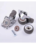 Heavy Duty Rubber Swivel Furniture Casters with Brakes Adjustable Stem 1 Inch Wheels for Carts Tables Cabinets DIY Projects
