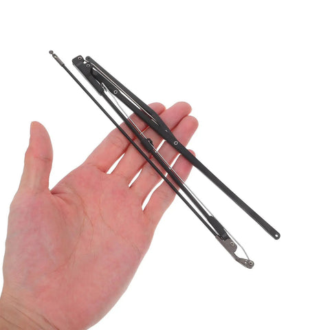 Two Piece Heavy Duty Steel Folding Umbrella Repair Kit Eight Bone Replacement Parts held in hand, showcasing steel rib parts.
