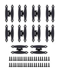 Rotating Concealed Cabinet Hinges Set 10 Pieces H Type Door Fittings With Screws For Kitchen Cabinets And Wardrobes