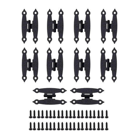 Rotating Concealed Cabinet Hinges Set 10 Pieces H Type Door Fittings With Screws For Kitchen Cabinets And Wardrobes