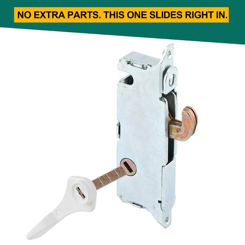 4 Pack Sliding Door Tailpieces For Patio Doors, 1 3 Eighths Inch Steel Zinc Plated Diecast Latch Replacement, Mortise Style Handle Compatible