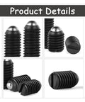 Built Different Spring Loaded Ball Plungers Delivering Dead Simple Positioning Grade 12.9 Black Steel Set Screws in a 10 pack.