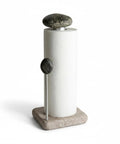 Granite Paper Towel Holder Free Standing Kitchen Roll Holder with Durable Granite Base and stone top for one-handed use.