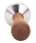 58mm Stainless Steel Coffee Tamper With Wooden Handle Heavy Duty Powder Pressing Tool for Richer Espresso