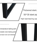 Top Shelf Industrial Steel Table Legs Two Pack Hella Heavy Duty Metal Furniture Base with thickened steel pipe and anti-corrosion paint.