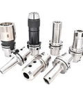 Heavy Duty HSK63A Extended Collet Kit Paired With SDC8 Clamping Frame Cast From Premium Stainless Steel For CNC Milling And Grinding Rigs Shock Absorbing Design For Rock Steady Performance, showcasing various collet designs.