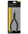 5 Inch Long Nose Pliers With Heat Treated Alloy Steel Construction in packaging, cushion grip handles, for auto and electrical repairs