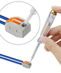 50 Piece Set Lever Wire Connectors Two Conductor Quick Clamp Terminal Blocks Compact Design No Tool Needed Fast Connection For 28 12 AWG Wire DIY Friendly And Everyday Electrical Jobs Across Multiple Types showing installation with screwdriver