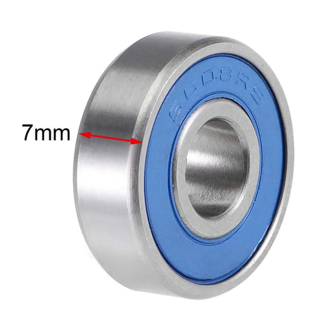 S608-2RS Deep Groove Ball Bearings 8mm x 22mm x 7mm Double Sealed 440C Stainless Steel 2 Pack, 7mm width