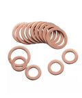 Copper Washer Gasket Nut And Bolt Set For Sump Plugs, Flat Ring Seal Assortment, 200 Piece Set Without Box displayed on white background