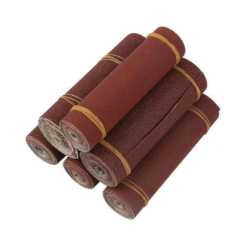 Grab This Heavy Duty Emery Cloth Sandpaper For Serious Grinding And Polishing Tasks On Wood Metal Plastic Or Leather, Featuring smooth rolls stacked.