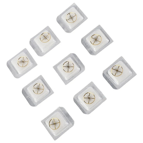 Pro Grade Alloy Gold Balance Wheel Replacement For Watch Movements displayed in secure packaging