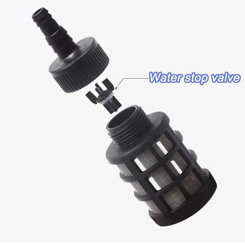4 Pack Garden Hose Filters 3/8 To 1/2 Inch Inner Diameter Heavy Duty Stainless Steel Strainer Water Pump Connector and valve