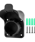 Premium Wall Mount EV Charger Holder Built For SAE J1772 AC Charging Cable Setup with screws and wall plugs included.