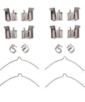 Front Disc Brake Hardware Kit 34076068 For Lexus RX And NX Series 2010 2025, shown with clips, springs, and accessories.