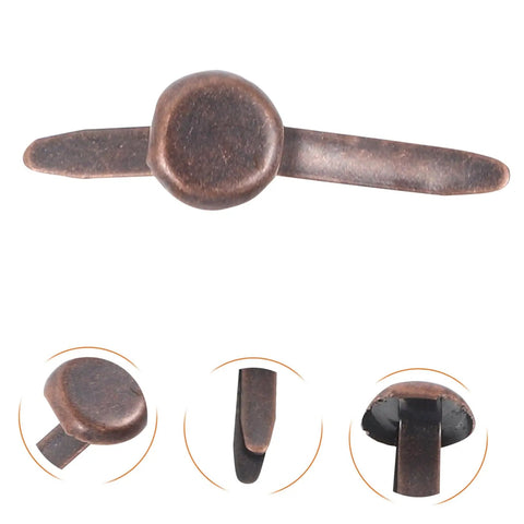 50 Pack Miniature Metal Fasteners and Close Pins for Scrapbooking Card Making, shown in detail for craft projects.