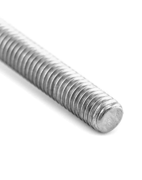 Side view of Five Pack One Quarter Inch By Four Inch Stainless Steel Marine Grade Shoulder Eyebolts For Ropes And Cables Outdoor DIY Beefy Heavy Duty Anchoring Rust Resistant And Corrosion Proof Easy To Install.