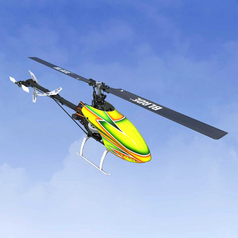 Blade heli from Trainer Edition RC Flight Simulator With SLT6 Controller RFL1211, perfect for new RC pilots in flight view.
