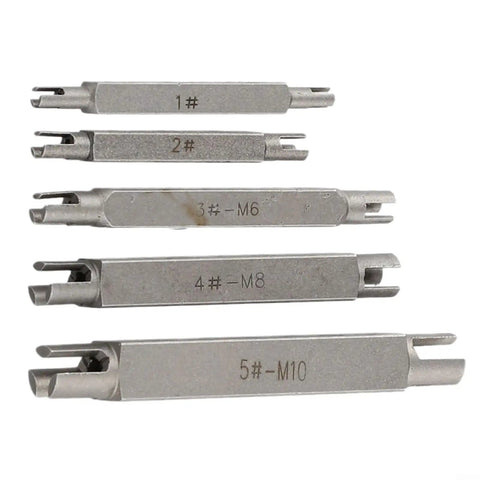 Grab This Awesome 5 Piece Broken Head Taps Set With Double Ended Design To Extract Screw Threads For M3 M5 M6 M8 And M10 Sizes Made From Durable Alloy Steel Perfect For Auto Repair Or Home Workshop DIY Tasks Today. Alloy steel double-ended broken tap extractors, M3-M10, 5-piece set