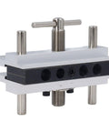 Self Centering Dowel Jig Kit With Six Tungsten Bushings For Slick Straight Bore Alignment Heavy Duty Aluminum Drilling Guide detail.