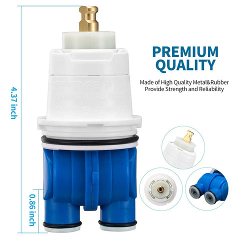 Pressure Balance Shower Cartridge For 1300 1400 Series Tub And Shower Valves 1993 2007 Replacement Part with dimensions and details